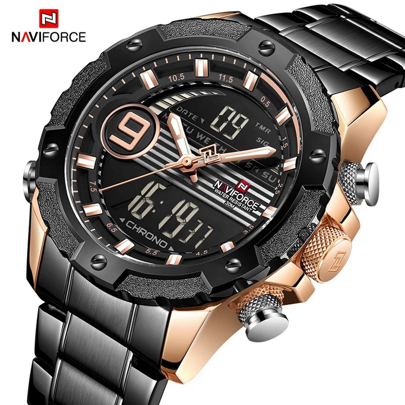 Reloj Naviforce Original Nf 9146 Acero Inoxidable + Estuche